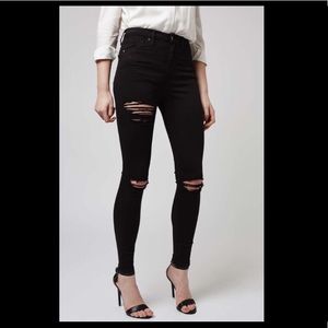 NWOT Topshop Moto super ripped Jamie jeans